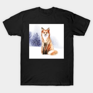 Fox in the White Snow T-Shirt